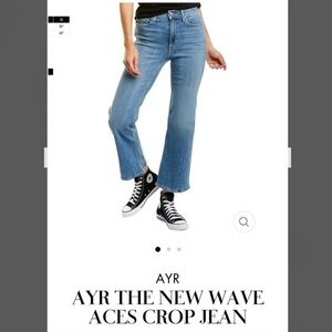 AYR Jeans size 26 High Rise Crop The New Wave Aces Wash Minimalist‎ Casual
